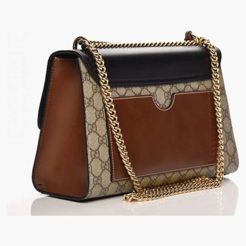 Gucci Padlock Shoulder Gg Supreme Medium Beige/black