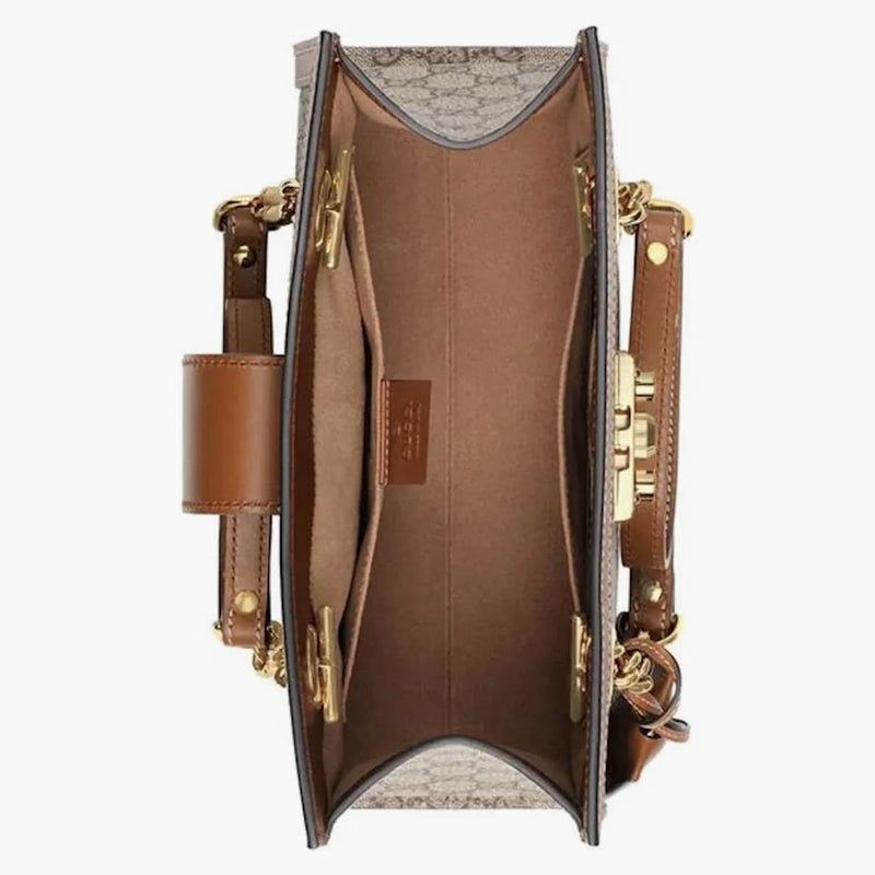 Gucci Padlock Tote Brown