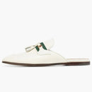 Gucci Paride GG Web Tassel Mule Dusty White