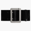 Gucci Cinturón de patente negro negro