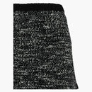 Mini falda de lana estampada de Gucci negra