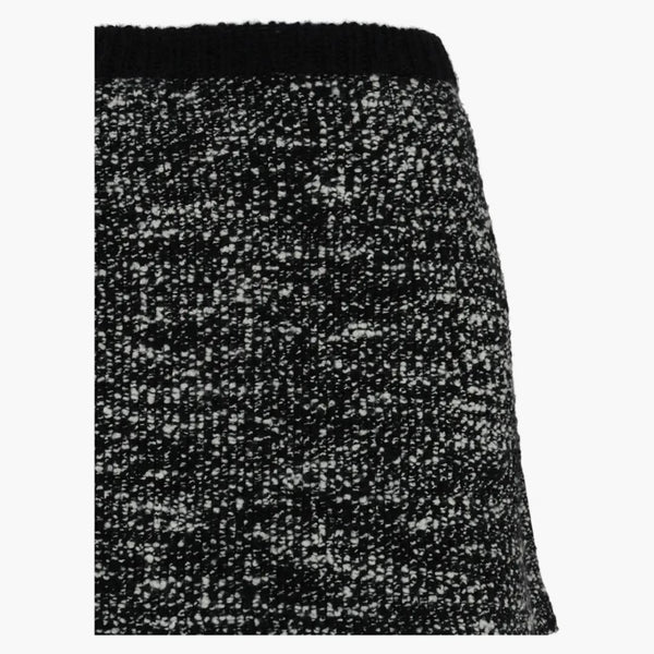 Gucci Patterned Wool Mini Skirt Black