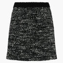 Mini falda de lana estampada de Gucci negra