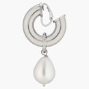 Gucci Pearl Charm Single Earring Palladium-Tone