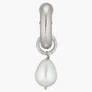 Gucci Pearl Charm Single Earring Palladium-Tone