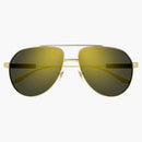 Pilot Gucci zrcadlel sluneční brýle žluté/zlaté (GG1311S-002-61)