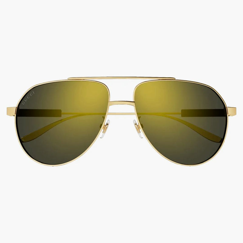Gucci Pilot Mirrored Sunglasses Yellow/Gold (GG1311S-002-61)