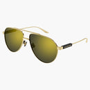 Pilot Gucci zrcadlel sluneční brýle žluté/zlaté (GG1311S-002-61)