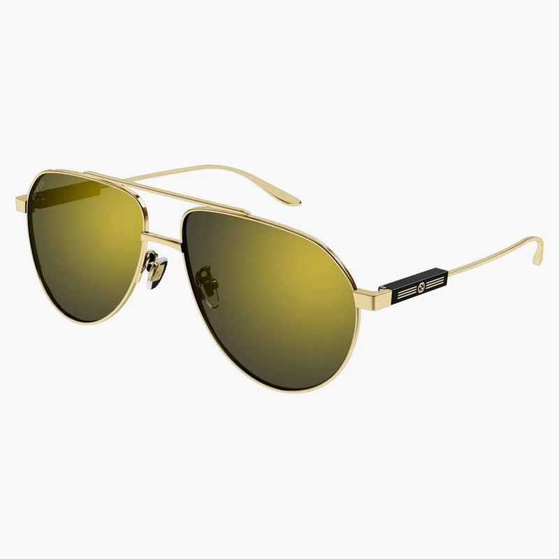 Gucci Pilot Mirrored Sunglasses Yellow/Gold (GG1311S-002-61)