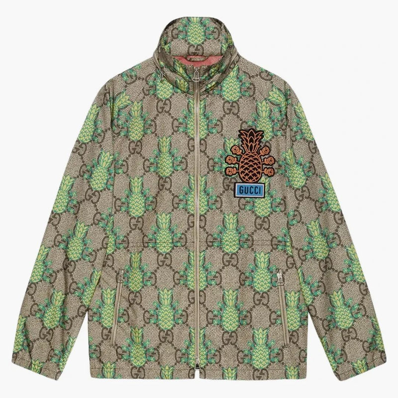 Gucci Pineapple Gg Print Jacket Green