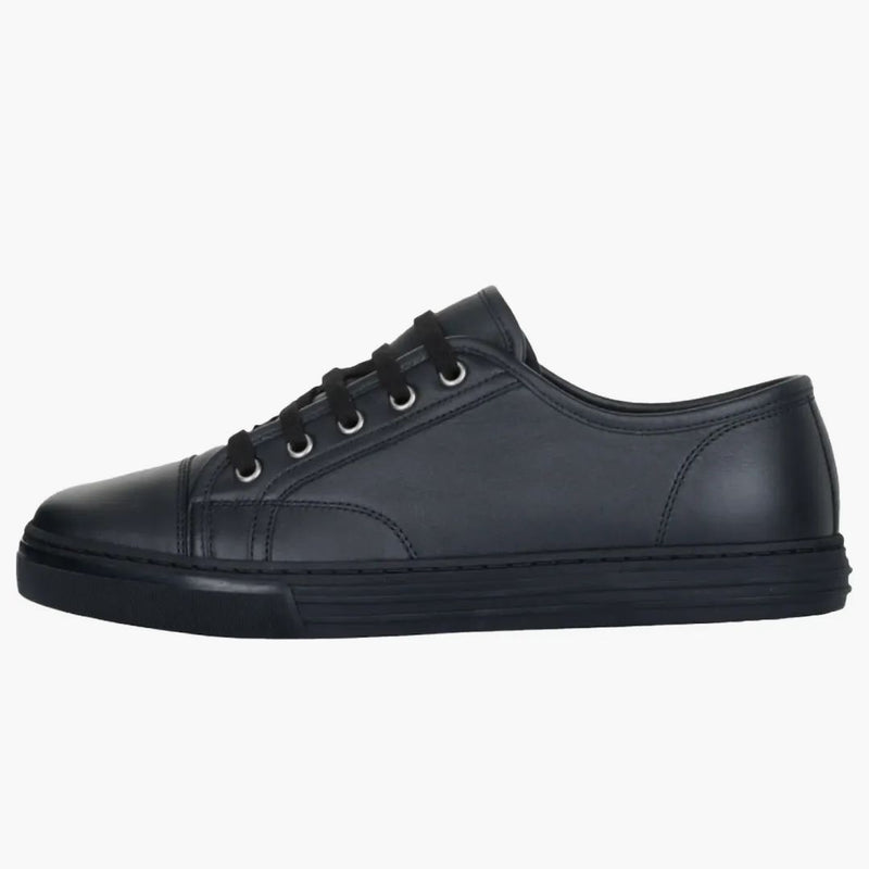 Gucci Plate Leather Low Black