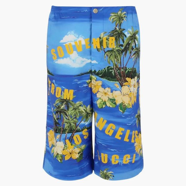 Gucci Poplin Shorts Blue