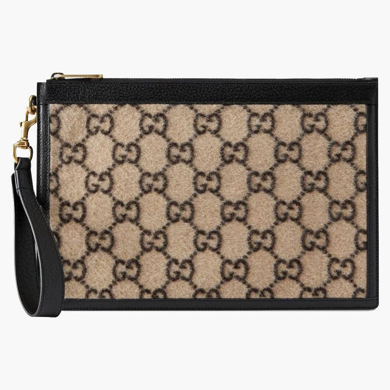 Pouch Gucci 6 slot gg lana beige/ebano