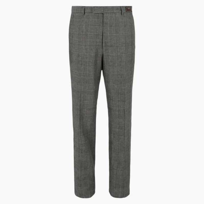 Gucci Prince Of Wales Tailored Trousers Grey Beige