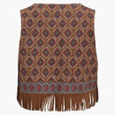 Gucci Printed Suede Vest Medium Brown