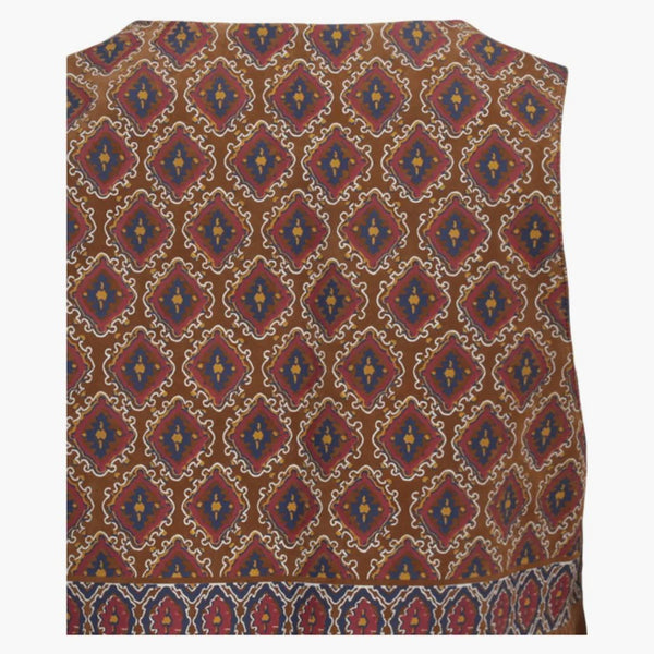 Gucci Printed Suede Vest Medium Brown