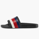 Gucci Pursuit Pool Slides Blue White Stripe