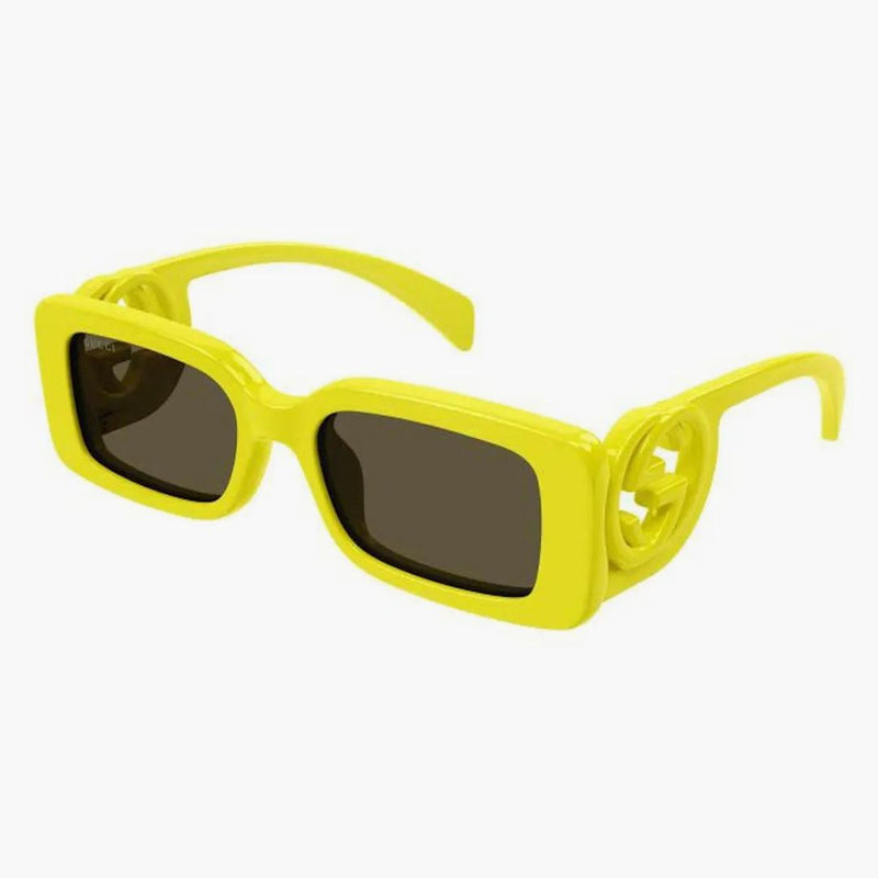 Gucci Rectangle Frame Sunglasses Yellow/Brown (GG1325S-007-54)