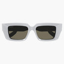 Gucci Rectangle Sunglasses Gray/Brown (GG1529S-004)