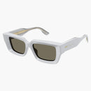 Gucci Rectangle Sunglasses Gray/Brown (GG1529S-004)
