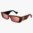 Gucci Rectangle Sunglasses Havana/Brown (GG0516S-015-52)