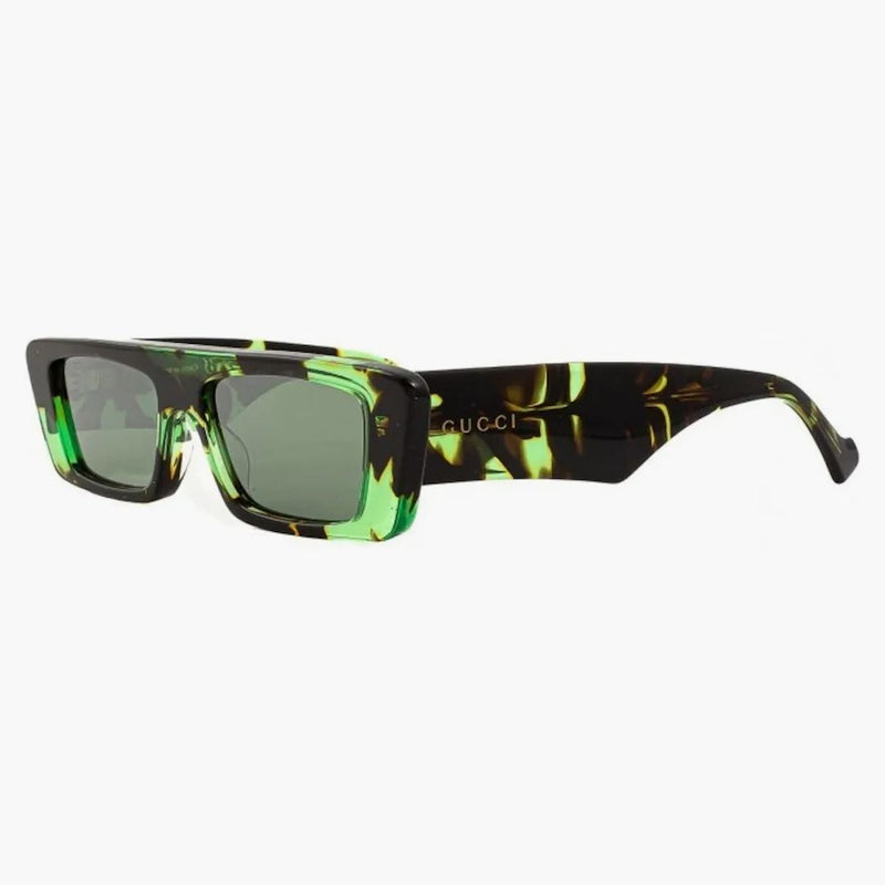 Gucci Rectangle Solglasögon Havana/Green (GG1331S-008)