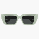 Gucci rektangel solglasögon pastellgrön/grå (GG1529S-003)