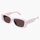 Gucci Rectangle Sunglasses Pink/Brown (GG1531SK-003-54)