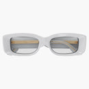 Gucci Rectangle Sunglasses White/Gray (GG1528S-005)