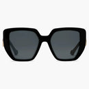 Occhiali da sole a cornice rettangolare Gucci Black/Gold (663746 J0740 1012)