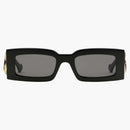 Gucci Rectangular Frame Solglasögon Black/Gold-Tone (755254 J0740 1012)