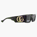 Gucci Rectangular Frame Sunglasses Green/Purple (755254 J0740 3812)