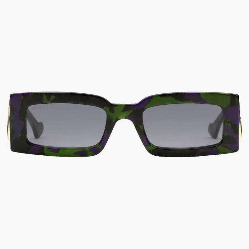 Gucci Rectangular Frame Sunglasses Green/Purple (755254 J0740 3812)