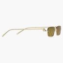 Gucci Rectangular frame Sunglasses Shiny Gold-Toned Metal Frame (733393 I3331 8069)