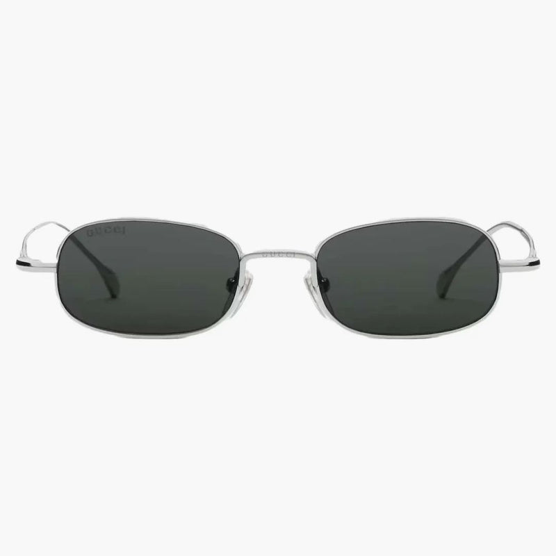 Gucci Rectangular Frame Sunglasses Silver/Gray (779496 I3330 8112)