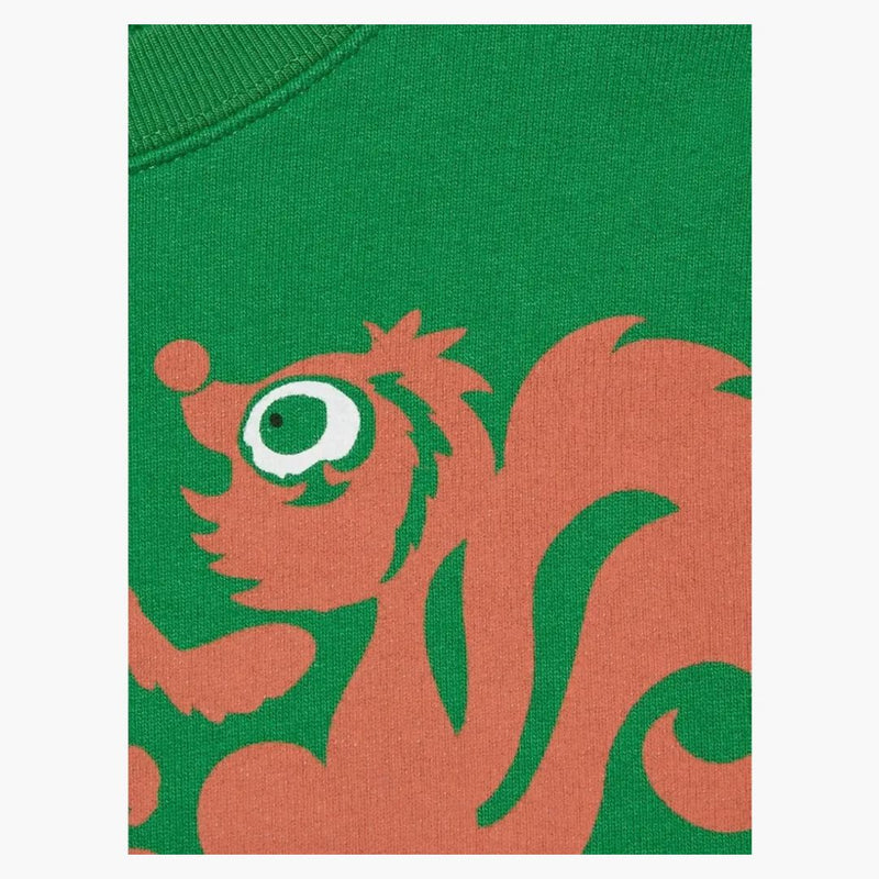 Gucci retro gucci skunk tisková mikina tráva zelená