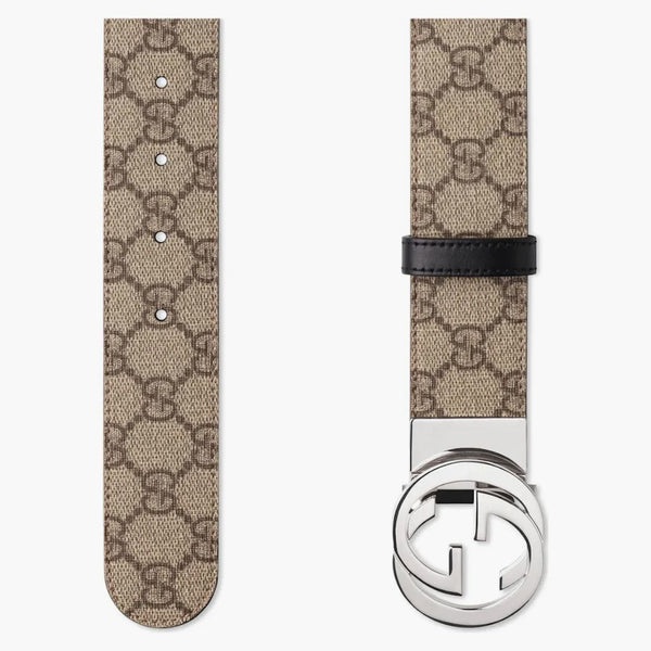 Gucci reversible GG Supreme Belt Beige/Ebony