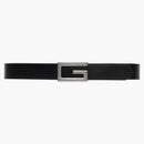 Cintura reversibile Gucci con fibbia quadrata gg supreme nero