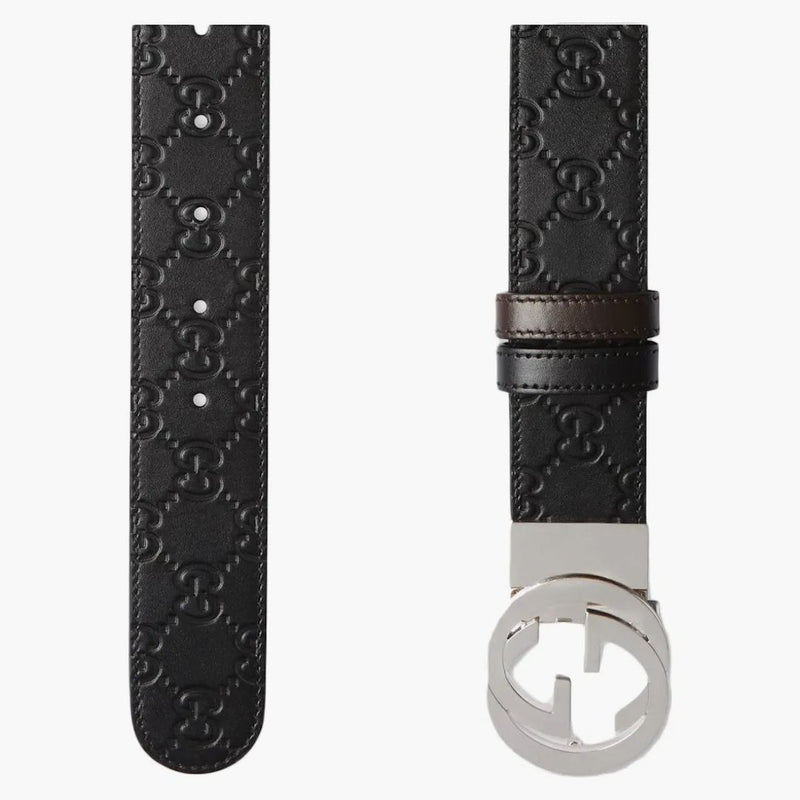 Gucci reversible signature Belt Black