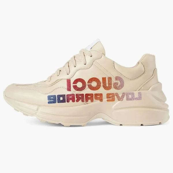Gucci Rhyton Glitter-logo Chunky Sneaker Love Parade Off-white (women's)