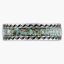Gucci Ring with Interlocking G Silver/Brown/Turquoise