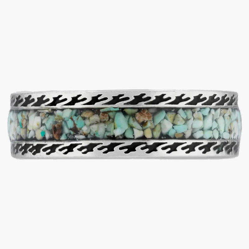 Gucci prsten s propojením G Silver/Brown/tyrkysová