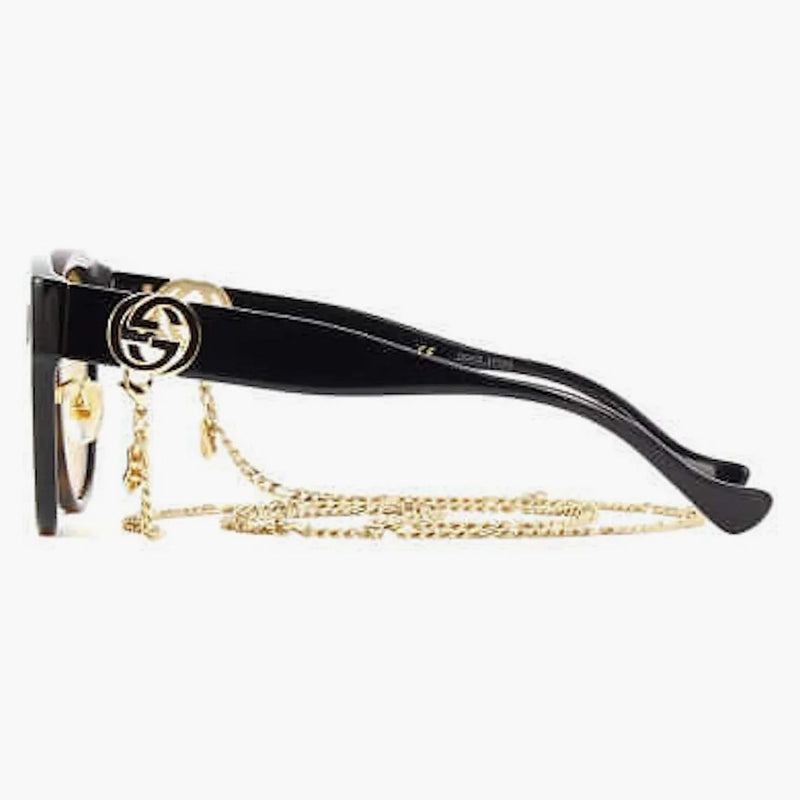 Sluneční brýle kulatého řetězce Gucci Havana/žlutá (GG1028SK-003)