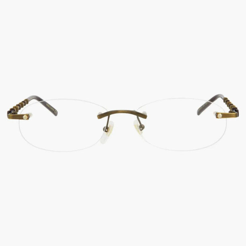 Gucci Round Eyeglasses Gold/Gold/Transparent (GG0857OJ-30009604-002)