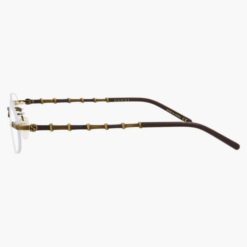 Gucci Round Eyeglasses Gold/Gold/Transparent (GG0857OJ-30009604-002)