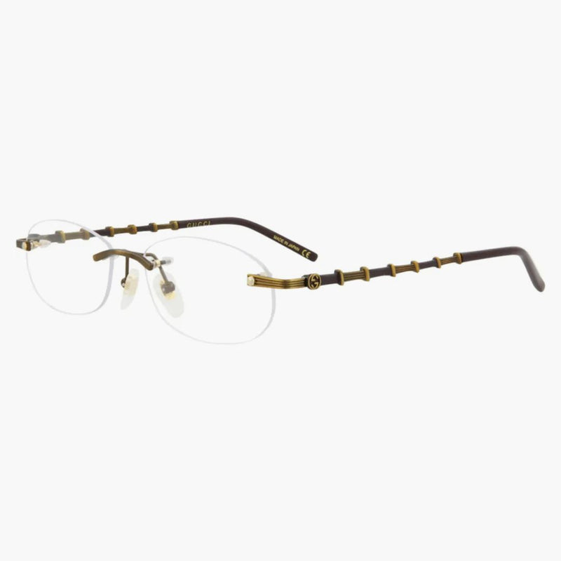 Gucci Round Eyeglasses Gold/Gold/Transparent (GG0857OJ-30009604-002)