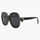 Gucci round frame acetate sunglasses black/black/gray (GG1240S-30013512-001)