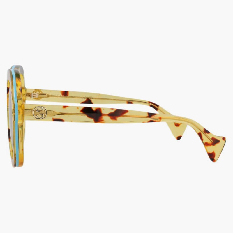 Okrągłe okrągłe okulary przeciwsłoneczne Gucci Havana/Havana/Brown (GG1240S-30013512-003)