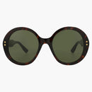 Gucci round frame acetate sunglasses Havana/Havana/Green (GG1081S-30012874-003)