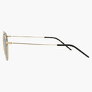 Gucci Round-Frame Metal Sunglasses Gold/Gold/Gray (GG1034S-30011714-002)